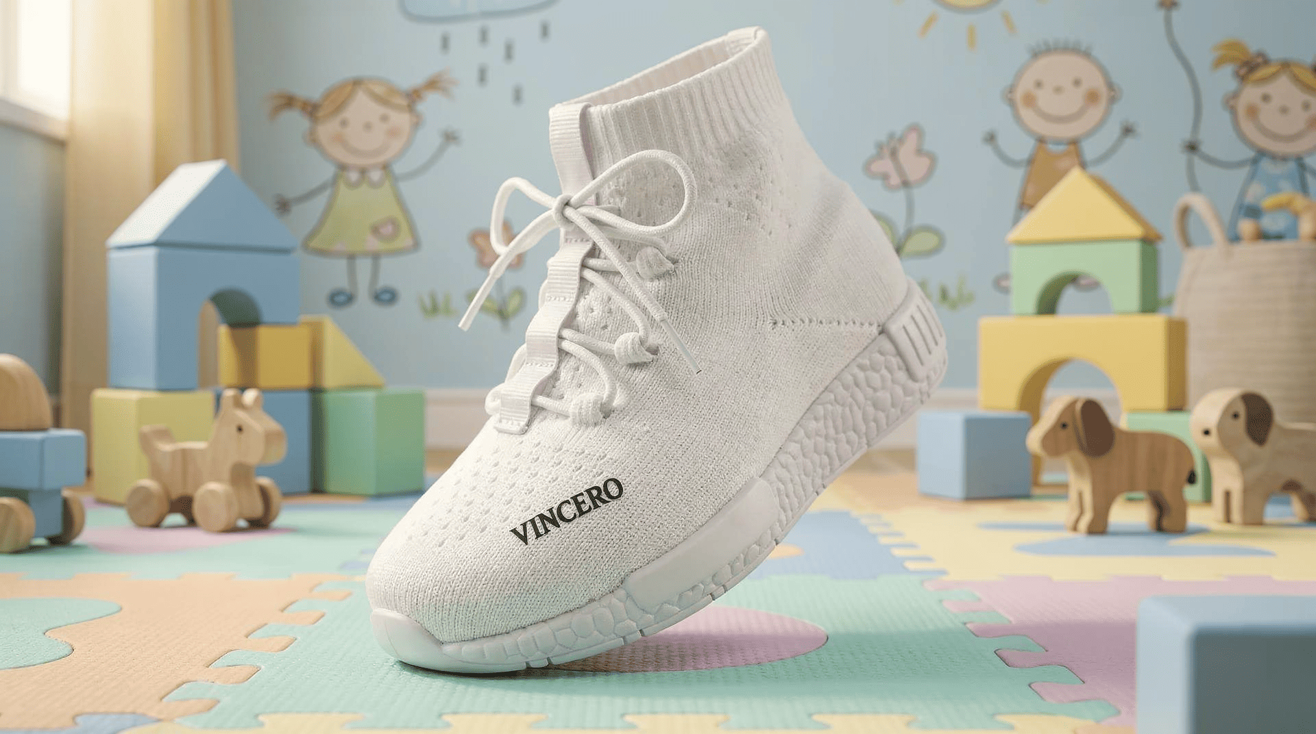 Tenis Deportivo Alto Infantil BLANCO