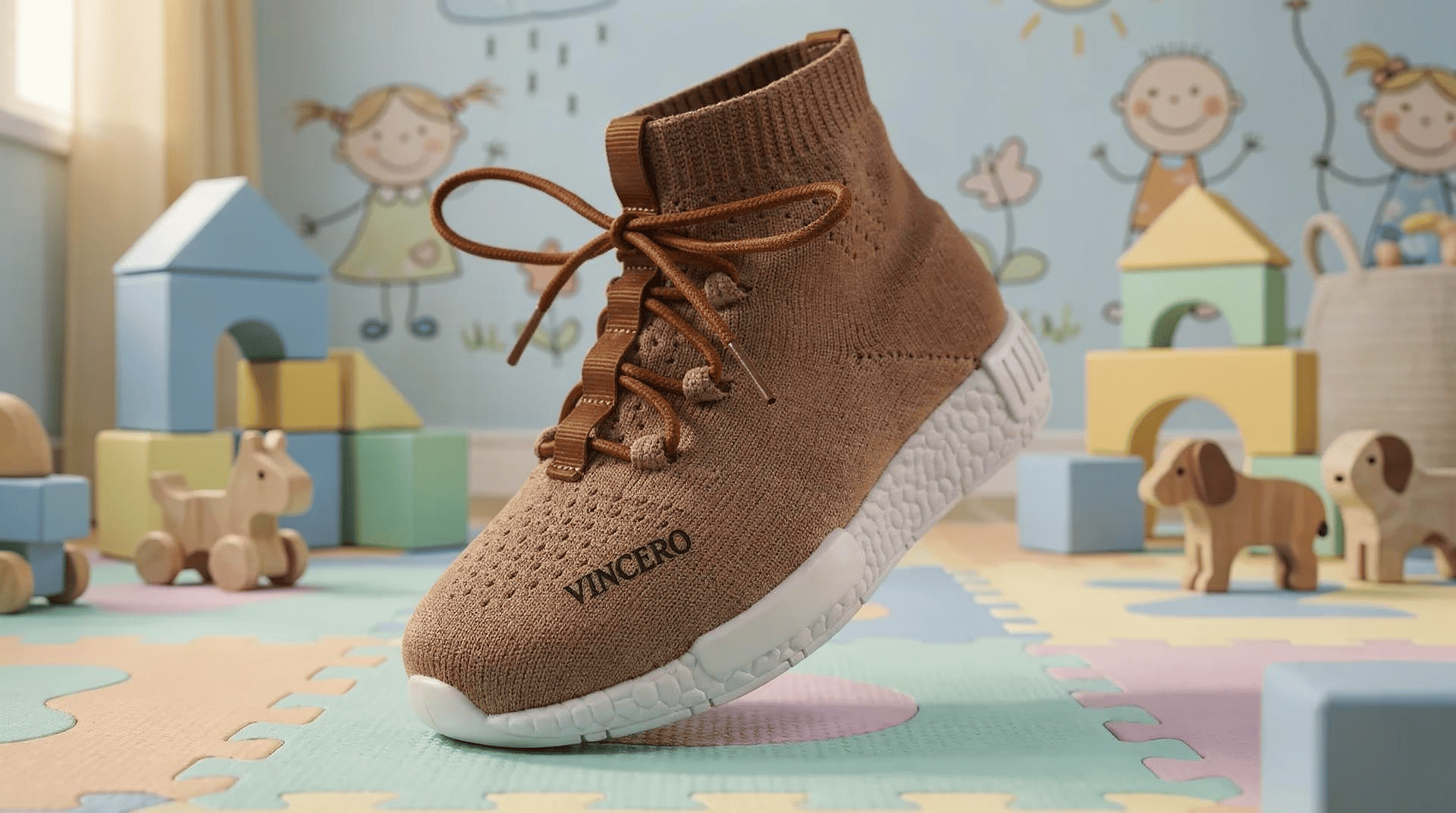 Tenis Deportivo Alto Infantil CARAMEL